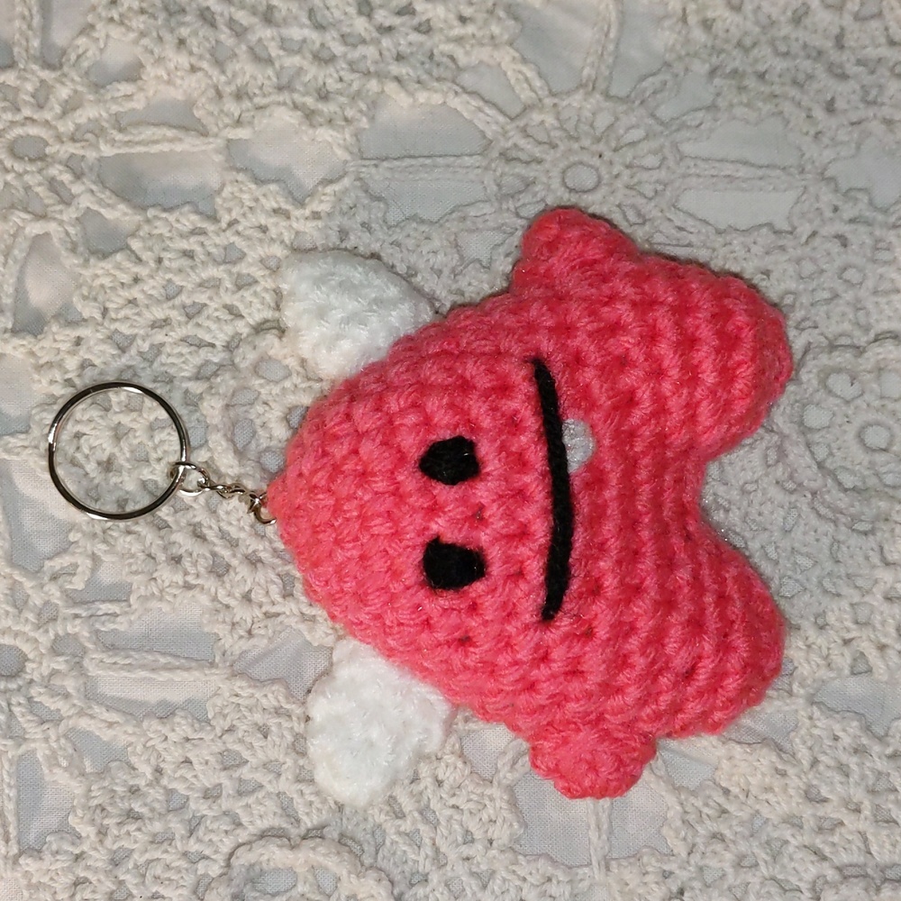 Monster Hand Crafted Pink Keychain - Picture 2 of 3
